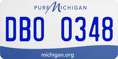 MI license plate DBO0348