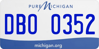MI license plate DBO0352