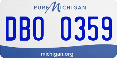 MI license plate DBO0359