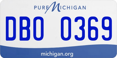 MI license plate DBO0369