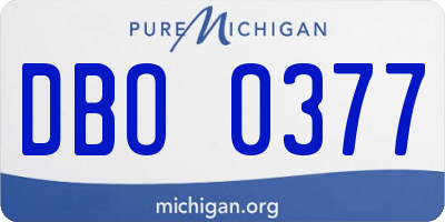 MI license plate DBO0377