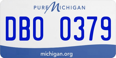 MI license plate DBO0379