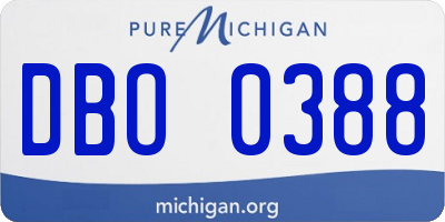 MI license plate DBO0388