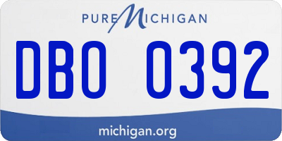 MI license plate DBO0392
