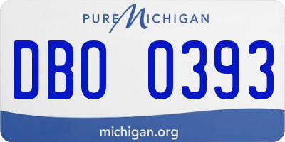 MI license plate DBO0393