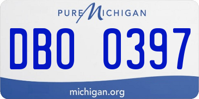 MI license plate DBO0397