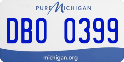 MI license plate DBO0399