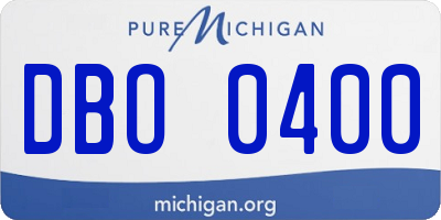 MI license plate DBO0400