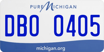 MI license plate DBO0405