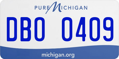 MI license plate DBO0409
