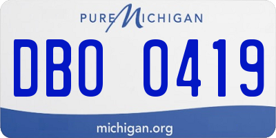 MI license plate DBO0419