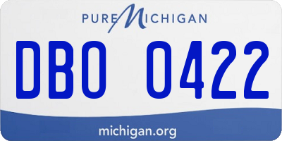MI license plate DBO0422