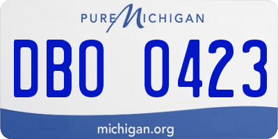 MI license plate DBO0423