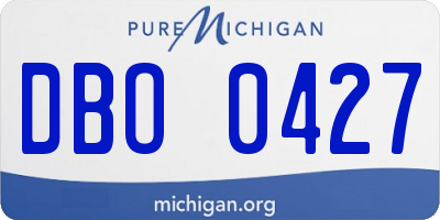 MI license plate DBO0427