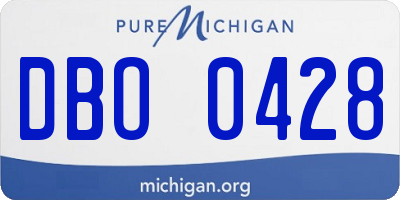 MI license plate DBO0428