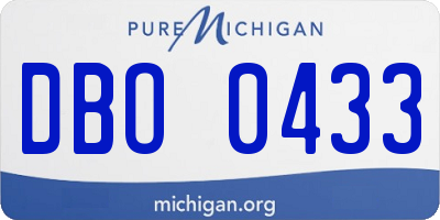 MI license plate DBO0433