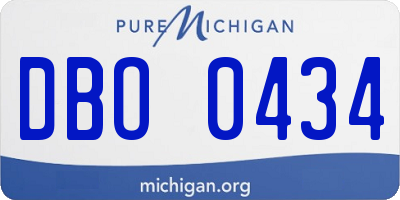 MI license plate DBO0434