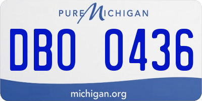 MI license plate DBO0436