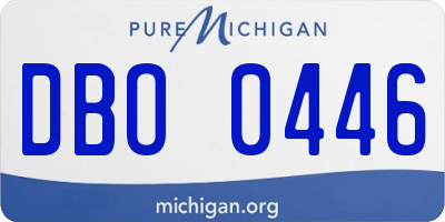 MI license plate DBO0446