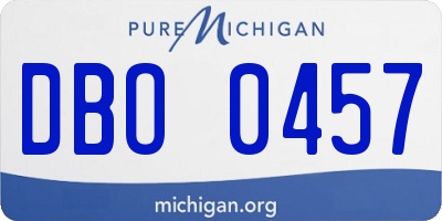 MI license plate DBO0457
