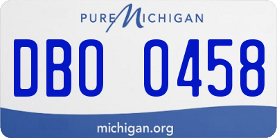 MI license plate DBO0458
