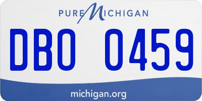 MI license plate DBO0459
