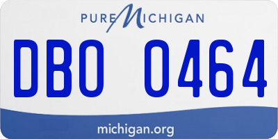 MI license plate DBO0464