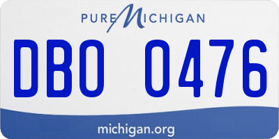 MI license plate DBO0476