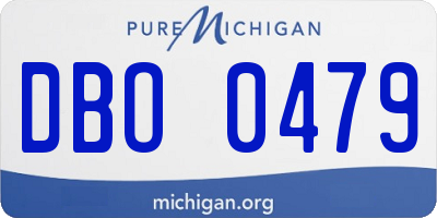 MI license plate DBO0479