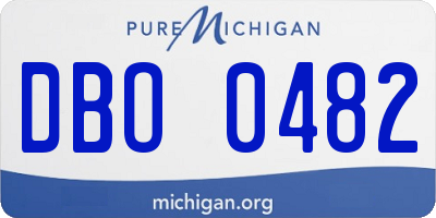 MI license plate DBO0482