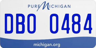 MI license plate DBO0484