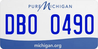 MI license plate DBO0490