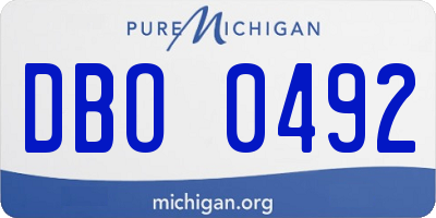 MI license plate DBO0492