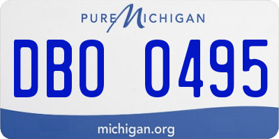 MI license plate DBO0495