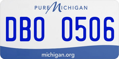 MI license plate DBO0506