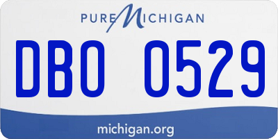 MI license plate DBO0529