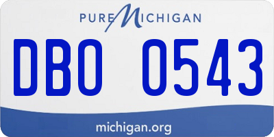 MI license plate DBO0543