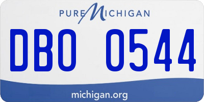 MI license plate DBO0544
