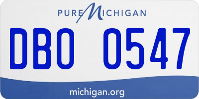 MI license plate DBO0547
