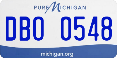 MI license plate DBO0548