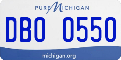 MI license plate DBO0550