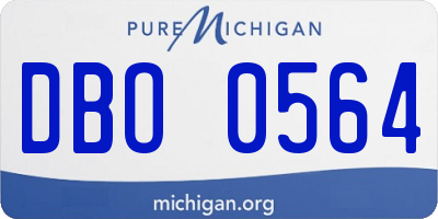 MI license plate DBO0564