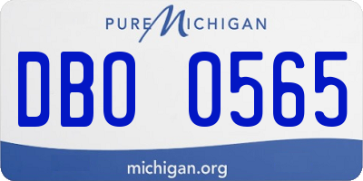 MI license plate DBO0565