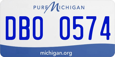 MI license plate DBO0574