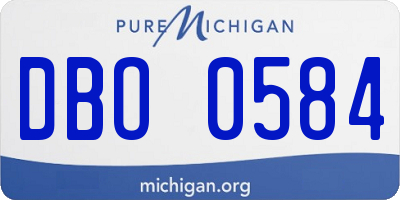 MI license plate DBO0584