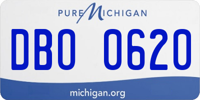 MI license plate DBO0620