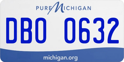 MI license plate DBO0632