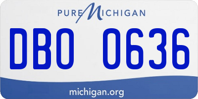 MI license plate DBO0636