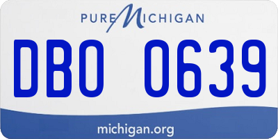 MI license plate DBO0639