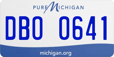 MI license plate DBO0641